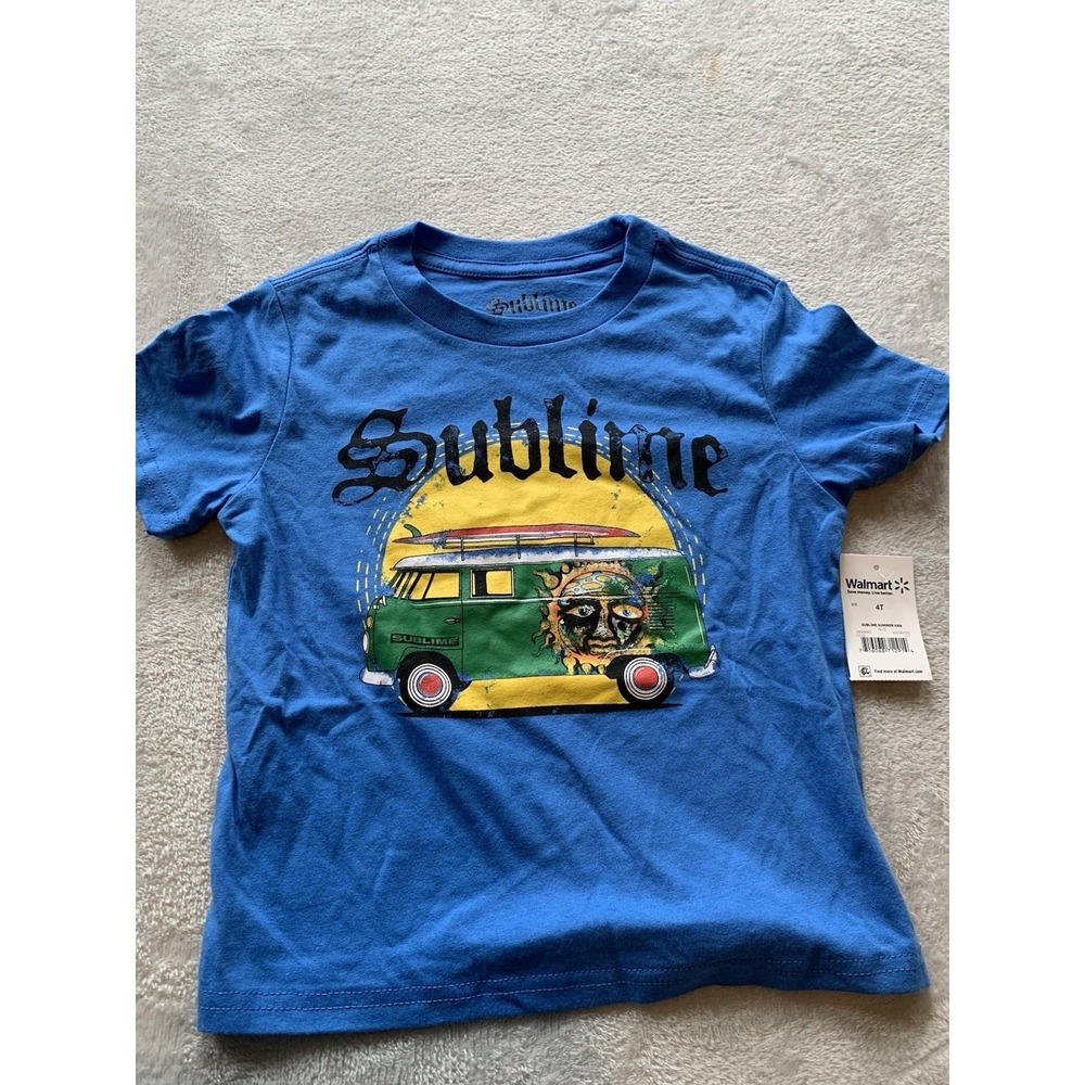 Sublime Summer Tour Graphic Blue Short Sleeve T-Shirt 4T Toddler New With Tags